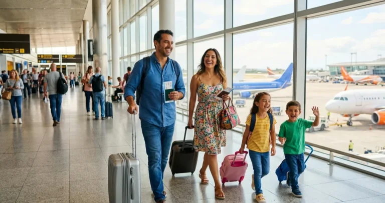 Seguro de viaje para Orlando Florida - Familia preparada para viajar con cobertura médica