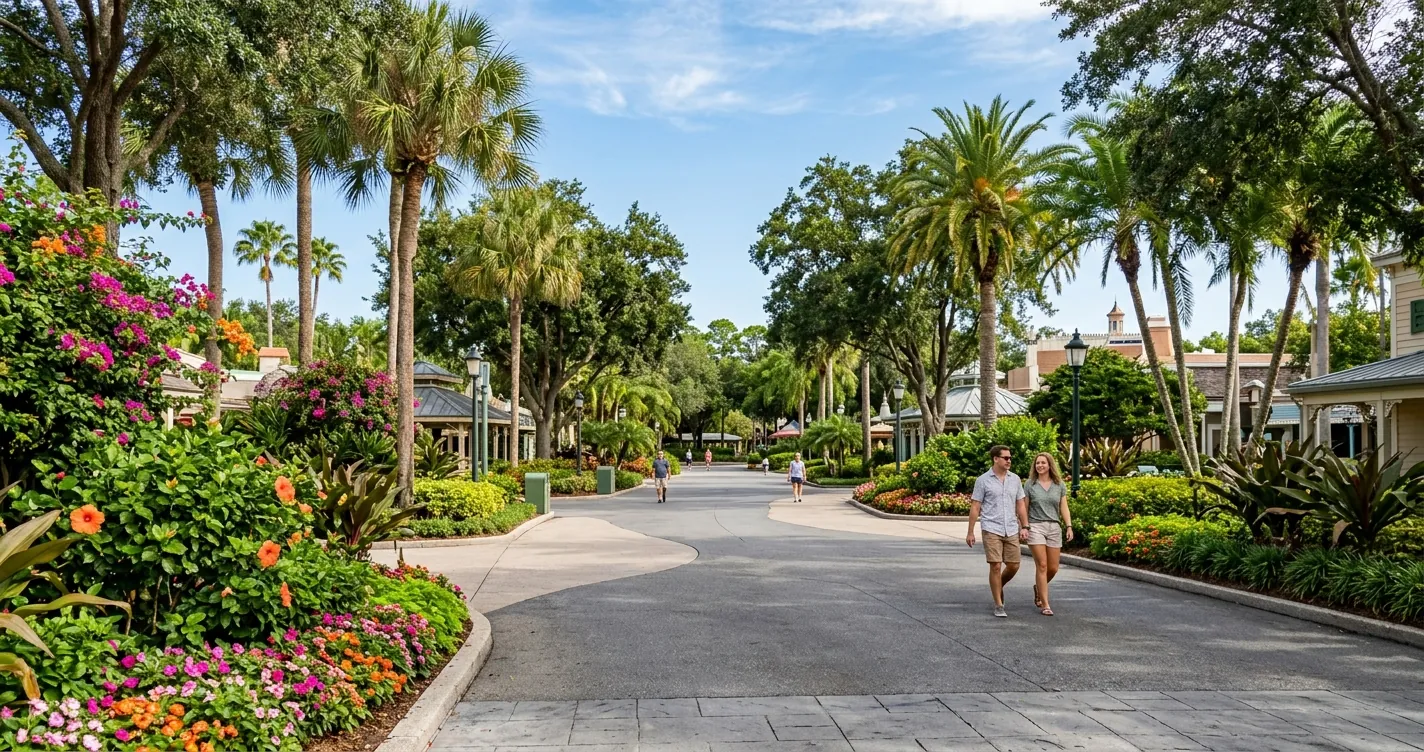 Parque temático de Orlando casi vacío durante la temporada baja en Orlando Disney