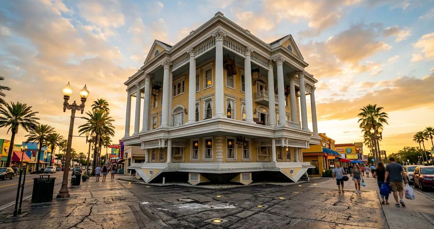 Museo al revés en Orlando - Edificio construido de cabeza sobre International Drive en Orlando Florida